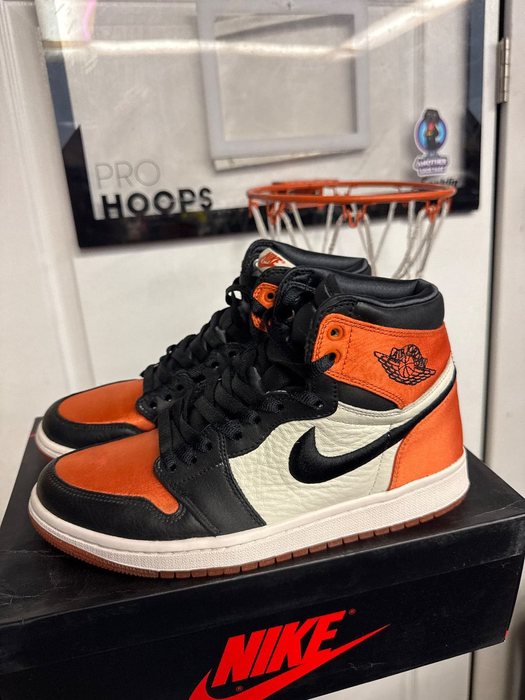 Jordan 1 Retro High OG Satin Shattered Backboard (Women's) - Lightly Used, OG All
