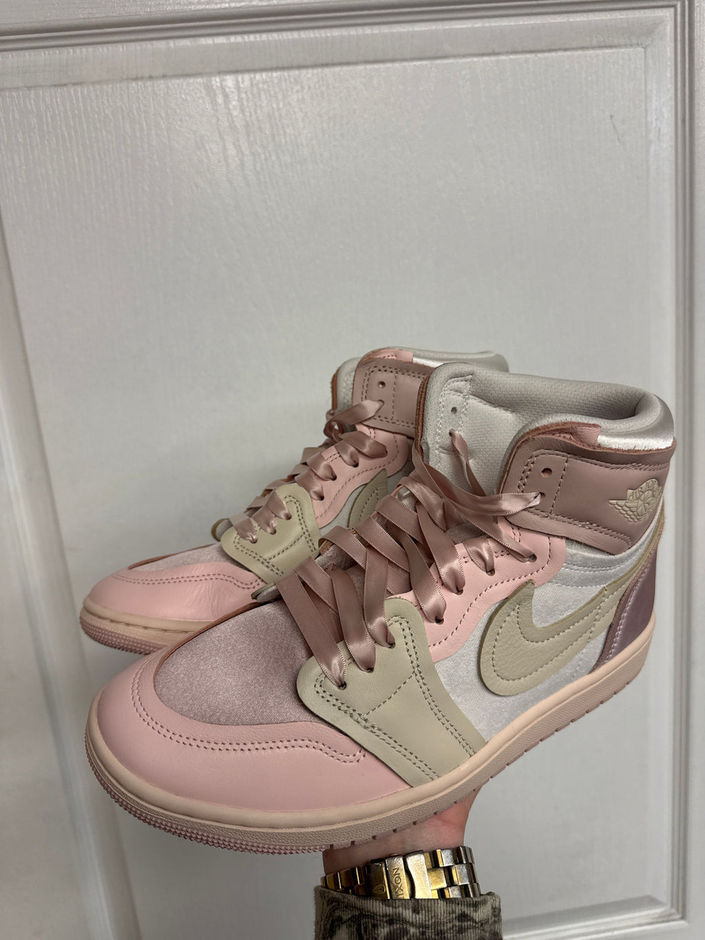 Jordan 1 High Method Of Make Pink Oxford (Women's) - New/No Box