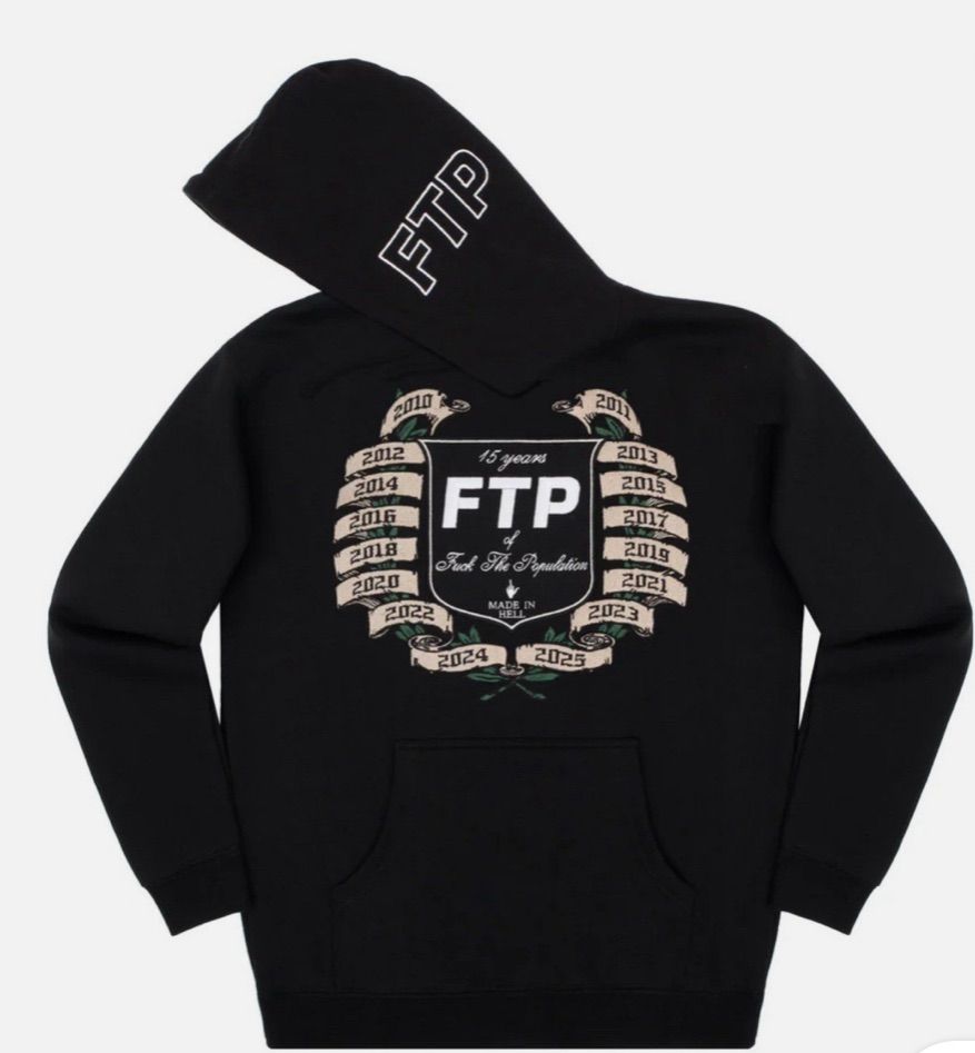 FTP 15th Anniversary Hoodie Black
