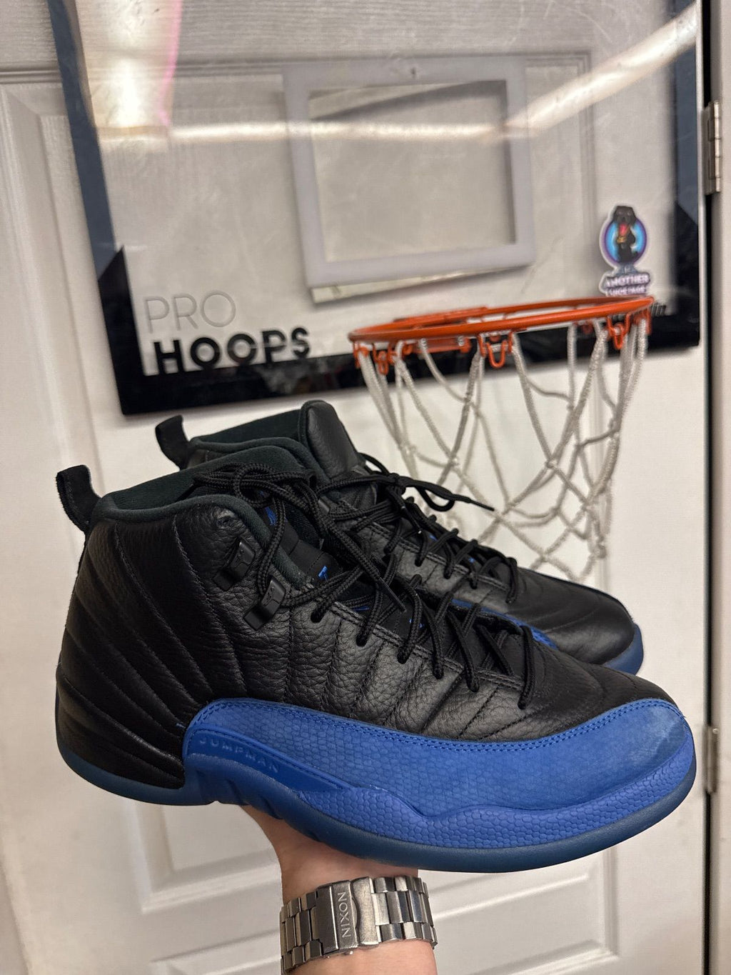 Jordan 12 Retro Black Game Royal - Lightly Used, No Box