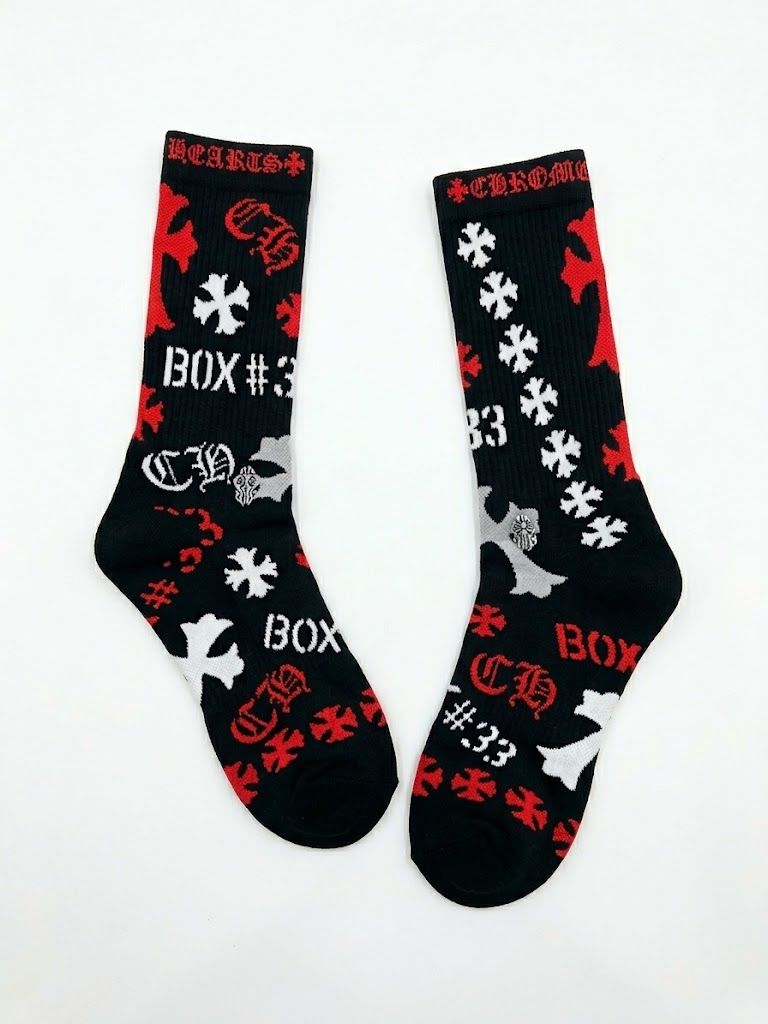 Chrome Hearts Stencil Socks Black