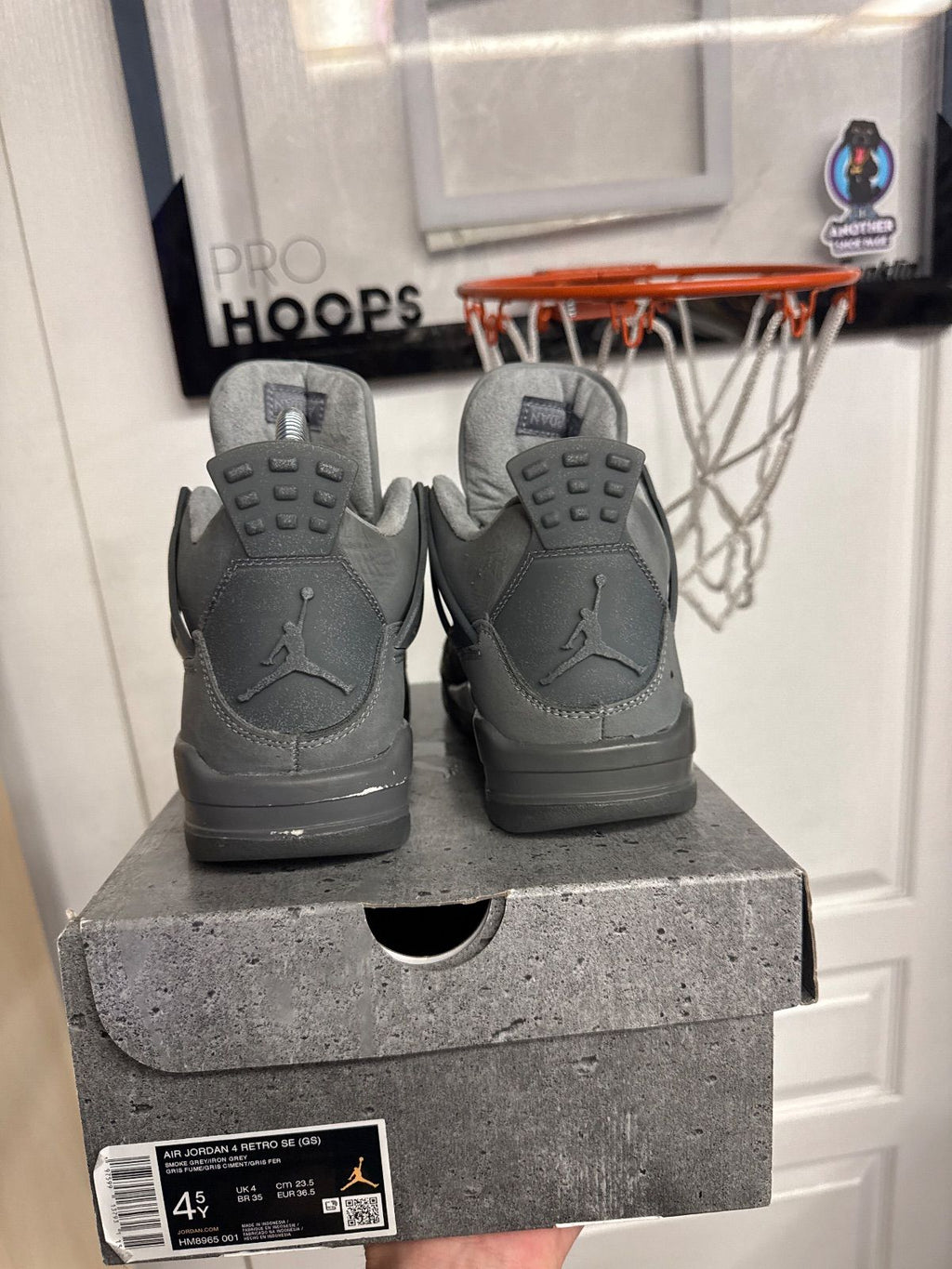 Jordan 4 Retro SE Paris Olympics Wet Cement (GS) - Lightly Used, OG All