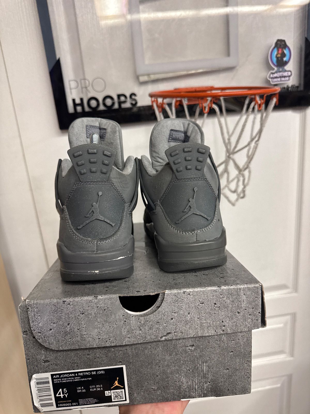 Jordan 4 Retro SE Paris Olympics Wet Cement (GS) - Lightly Used, OG All