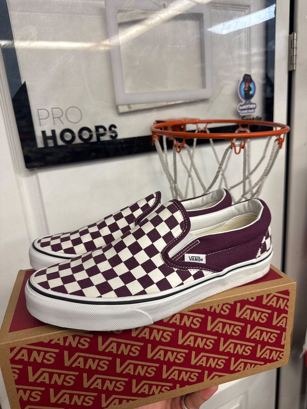 Vans Grape Wine Checkerboard Slip On