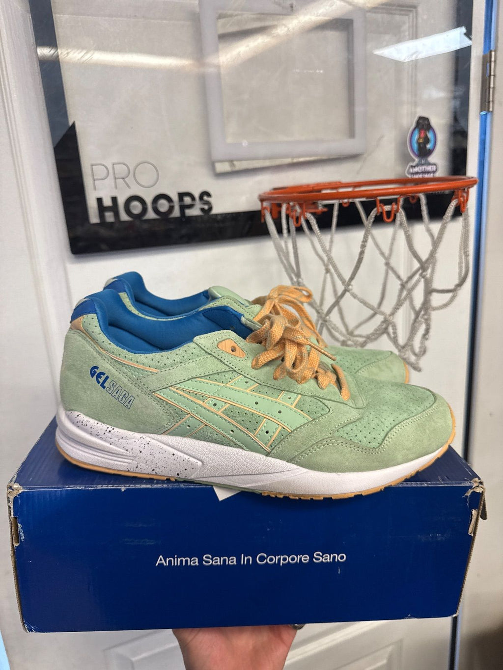 ASICS Gel-Saga Smoke Green - Lightly Used, OG All