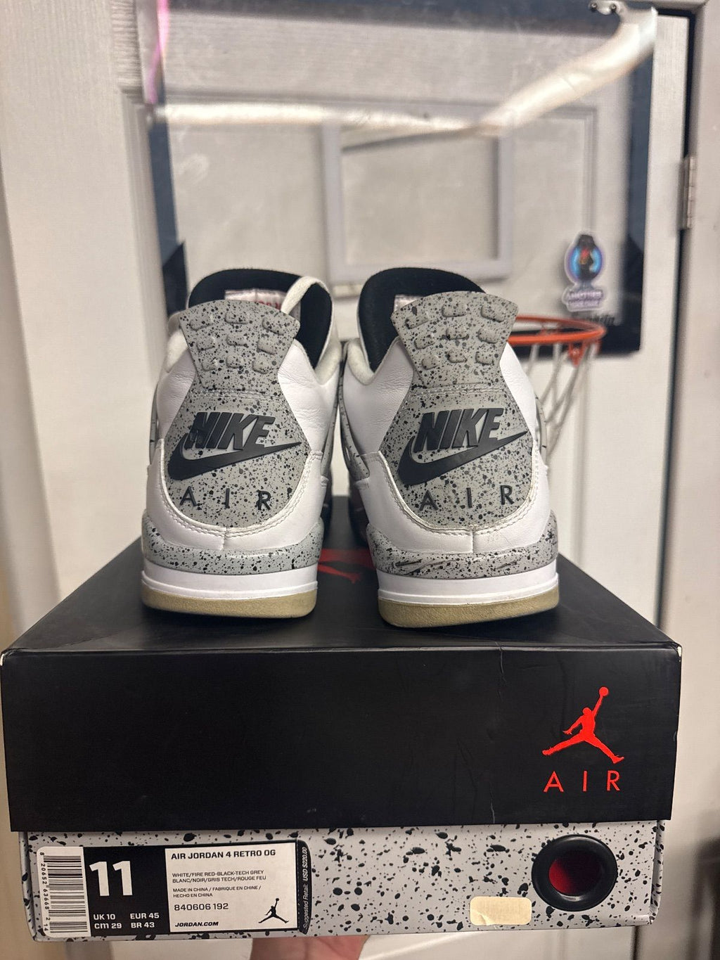 Jordan 4 Retro White Cement (2016) - Lightly Used, OG Box/Missing Hangtag