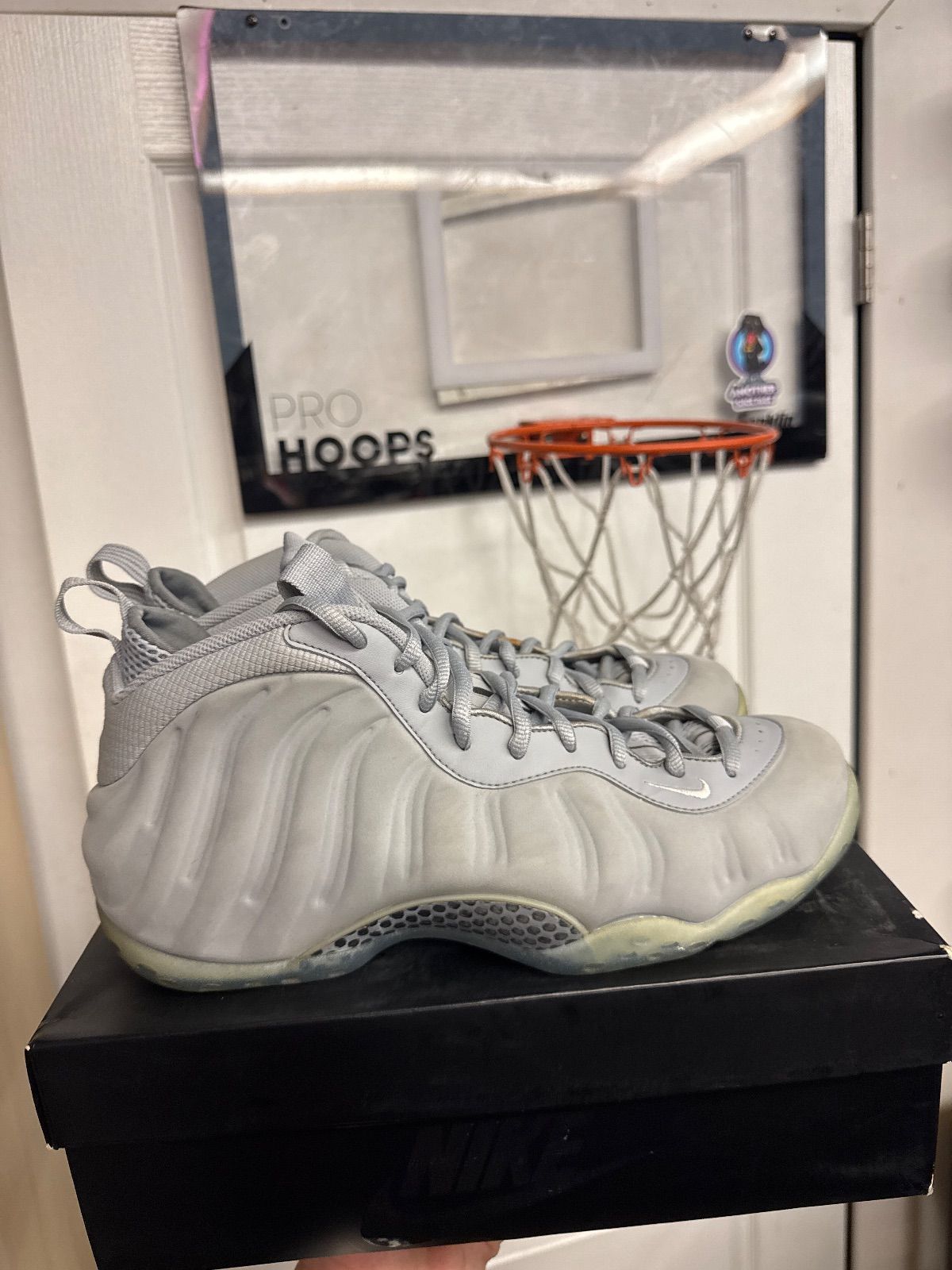 Nike Air Foamposite One Wolf Grey Suede - Lightly Used, OG All